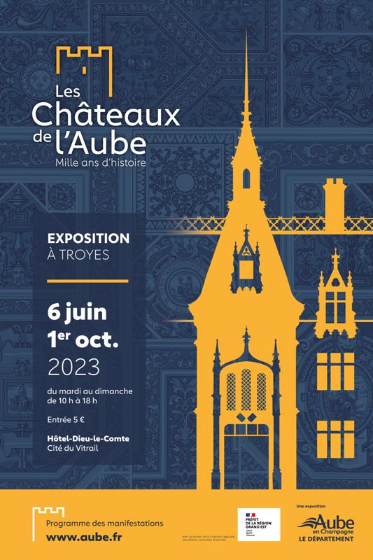 Affiche exposition Les Châteaux de l'Aube
