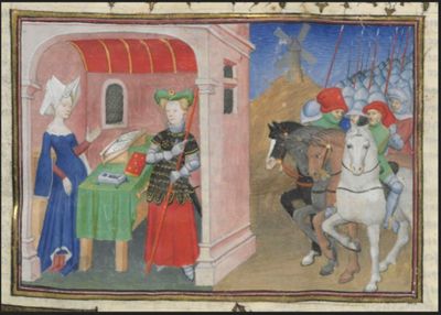 Christine de Pizan, Livre de Fais d'armes et de chevalerie, XVe s. BnF, département des manuscrits, Français 603, f2